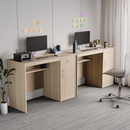 beAAtho Fusion Work & Study Desk for Home & Office with Under-Desk Storage Shelf, Drawer & Cabinet, 17mm Engineered Wood, Computer/Writing Desk for Adults & Students with 3 Year Warranty (Beige)