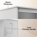 beAAtho Fusion Work & Study Desk for Home & Office with Under-Desk Storage Shelf, Drawer & Cabinet, 17mm Engineered Wood, Computer/Writing Desk for Adults & Students with 3 Year Warranty (Beige)