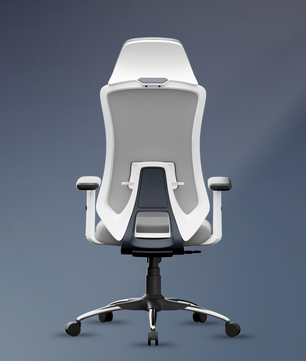 Denver Premium Design High-Back Ergonomic Office Mesh Chair with 3-Years Warranty – 2D Adjustable Headrest, Armrest & Lumbar Support, Metal Chrome Wheelbase-(DIY-Do It Yourself) (White- Grey)