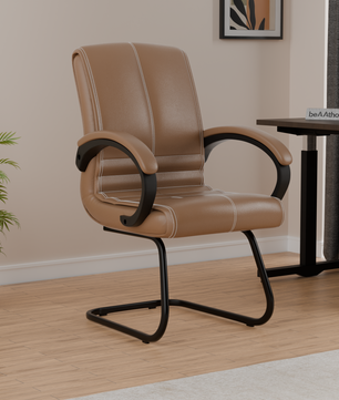 beAAtho® Aura Ergonomic Chair with Cushioned Seat & Backrest | Office & Visitor Chair