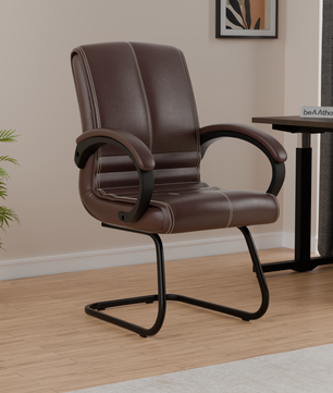 beAAtho® Aura Ergonomic Chair with Cushioned Seat & Backrest | Office & Visitor Chair