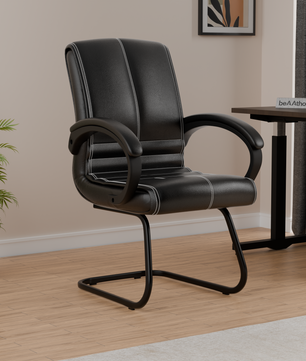 beAAtho® Aura Ergonomic Chair with Cushioned Seat & Backrest | Office & Visitor Chair