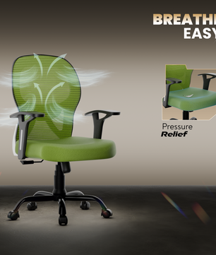 Leo Ergonomically Adjustable Executive High Back Mesh Home & Office Revolving Chair with 3 Years Warranty