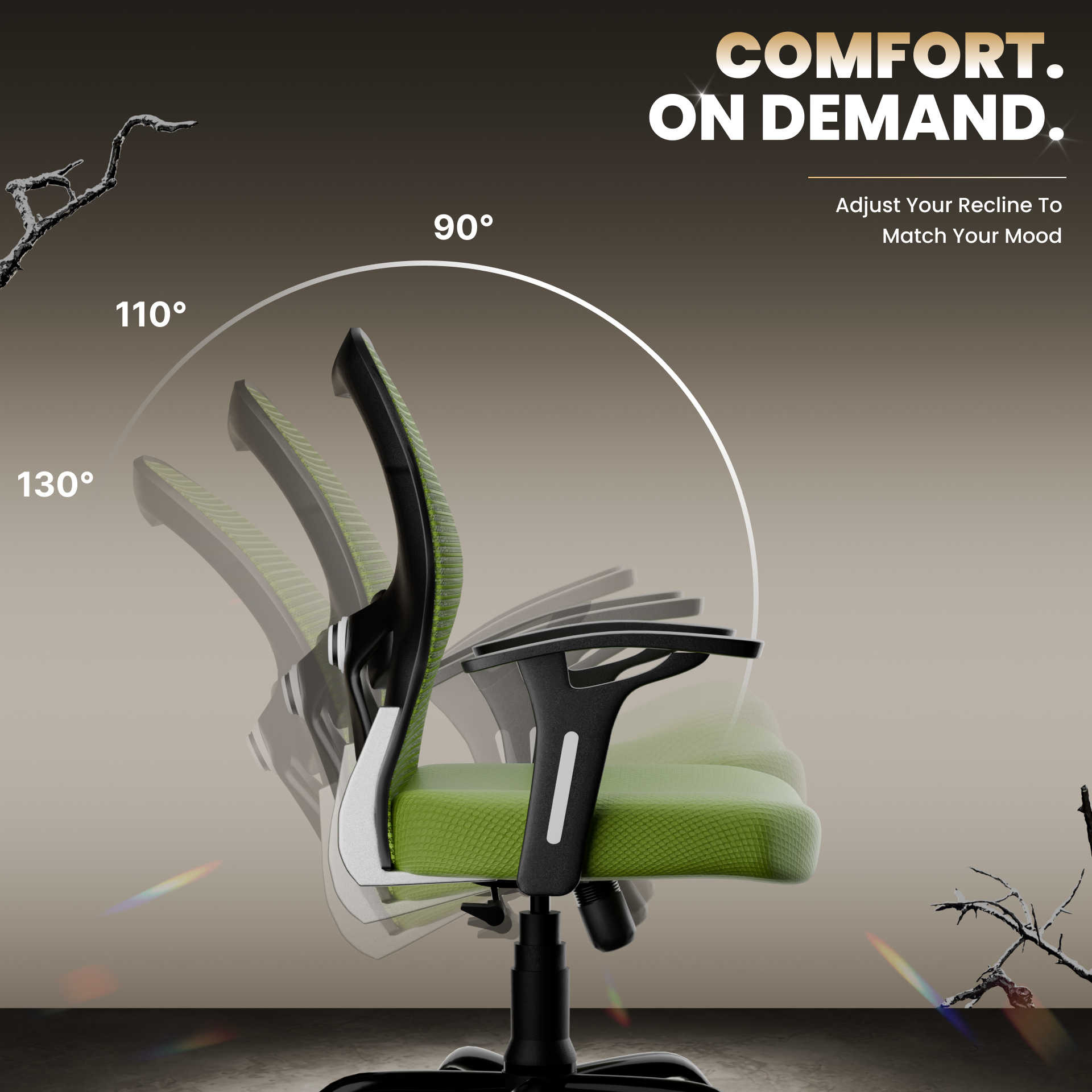 Leo Ergonomically Adjustable Executive High Back Mesh Home & Office Revolving Chair with 3 Years Warranty