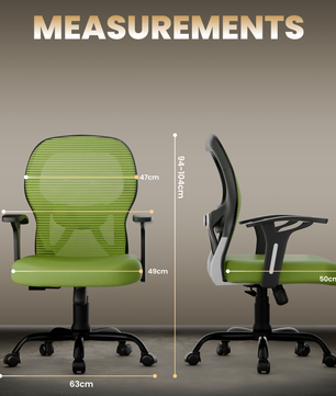 Leo Ergonomically Adjustable Executive High Back Mesh Home & Office Revolving Chair with 3 Years Warranty