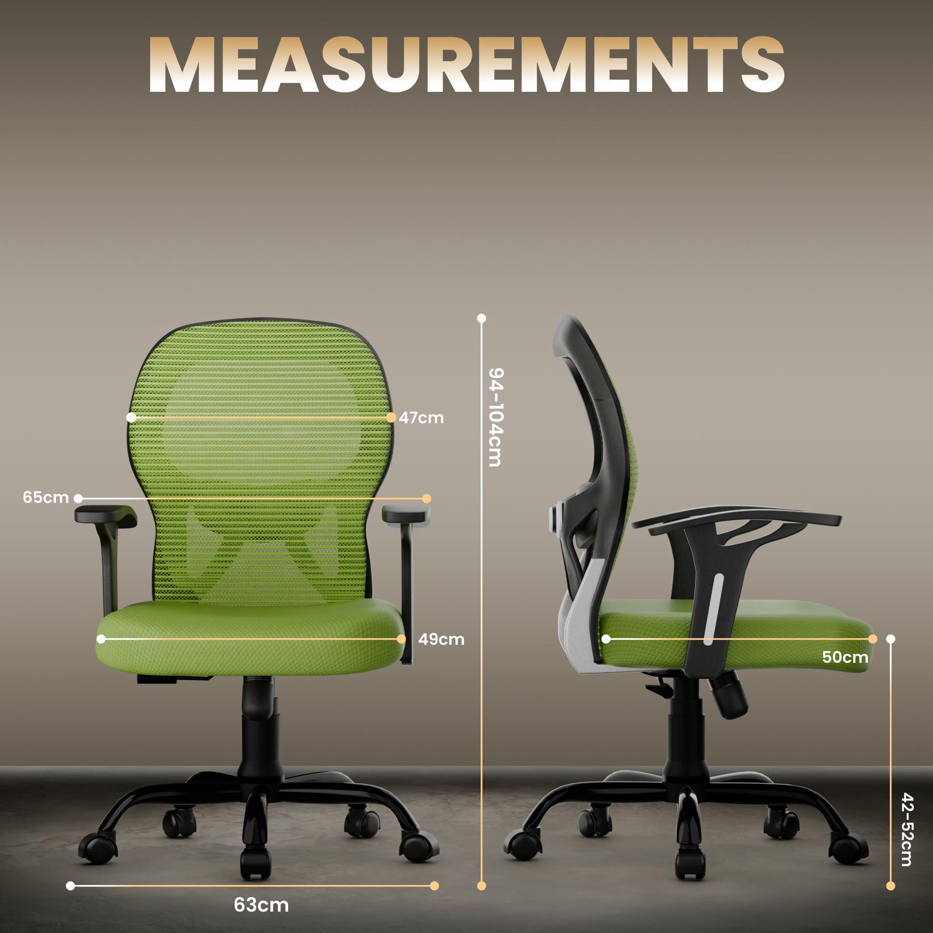 Leo Ergonomically Adjustable Executive High Back Mesh Home & Office Revolving Chair with 3 Years Warranty