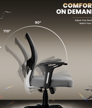 Leo Ergonomically Adjustable Executive High Back Mesh Home & Office Revolving Chair with 3 Years Warranty