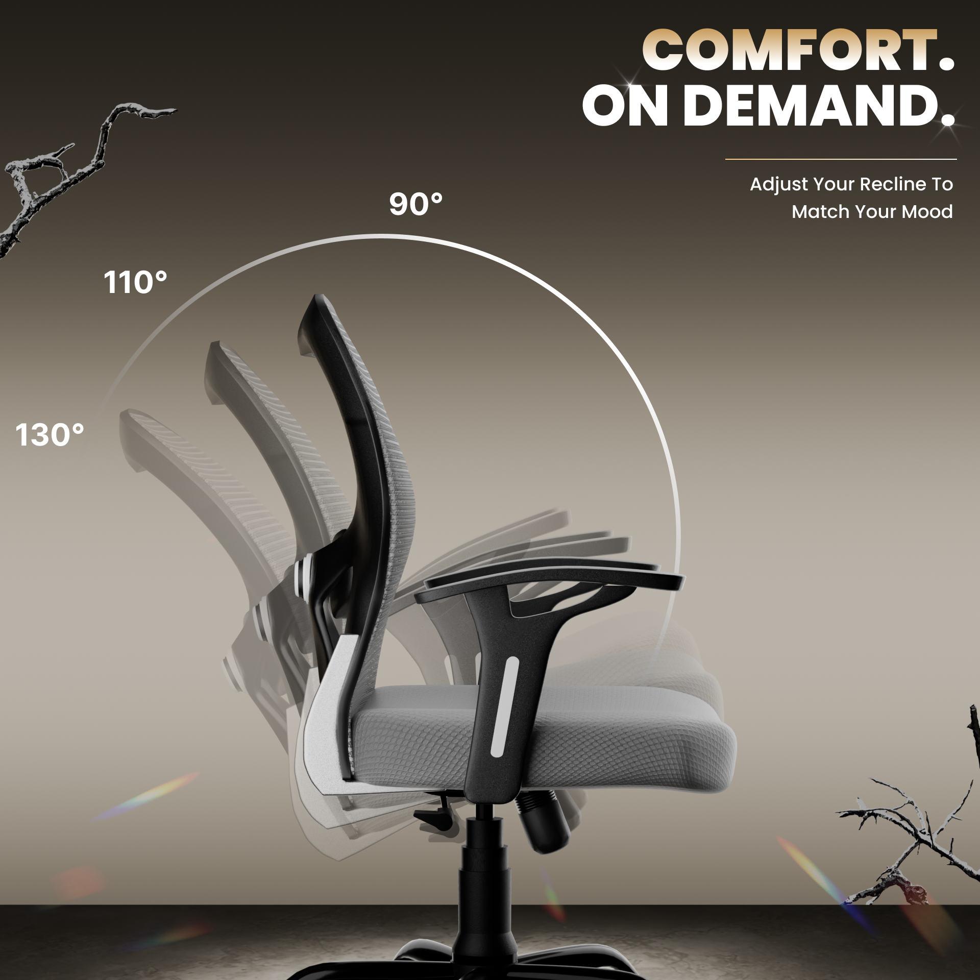 Leo Ergonomically Adjustable Executive High Back Mesh Home & Office Revolving Chair with 3 Years Warranty