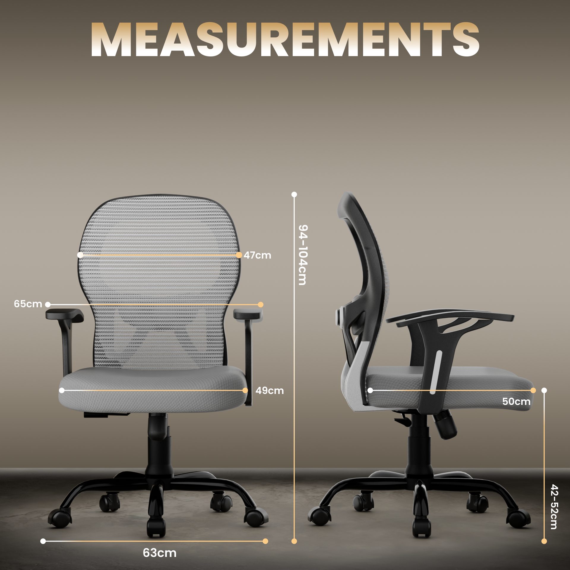Leo Ergonomically Adjustable Executive High Back Mesh Home & Office Revolving Chair with 3 Years Warranty