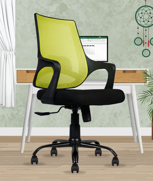 Grace Ergonomic Mesh Mid Back | 3-Year Warranty | Revolving Study Office Chair with Heavy Duty Metal Base