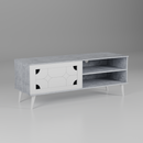 beAAtho NEXA – Elegant Engineered Wood TV Unit with Closed & Open Storage | Asian White