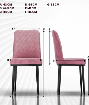 FurniVo IKON Premium Dining Chair with Cushioned Seat & Metal Legs | Premium Accent Chair for Living Room, Bedroom & Balcony | D.I.Y