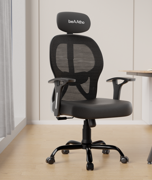 Leo Ergonomically Adjustable Executive High Back Mesh Home & Office Revolving Chair with 3 Years Warranty