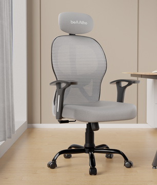 Leo Ergonomically Adjustable Executive High Back Mesh Home & Office Revolving Chair with 3 Years Warranty