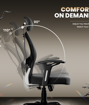 Leo Ergonomically Adjustable Executive High Back Mesh Home & Office Revolving Chair with 3 Years Warranty