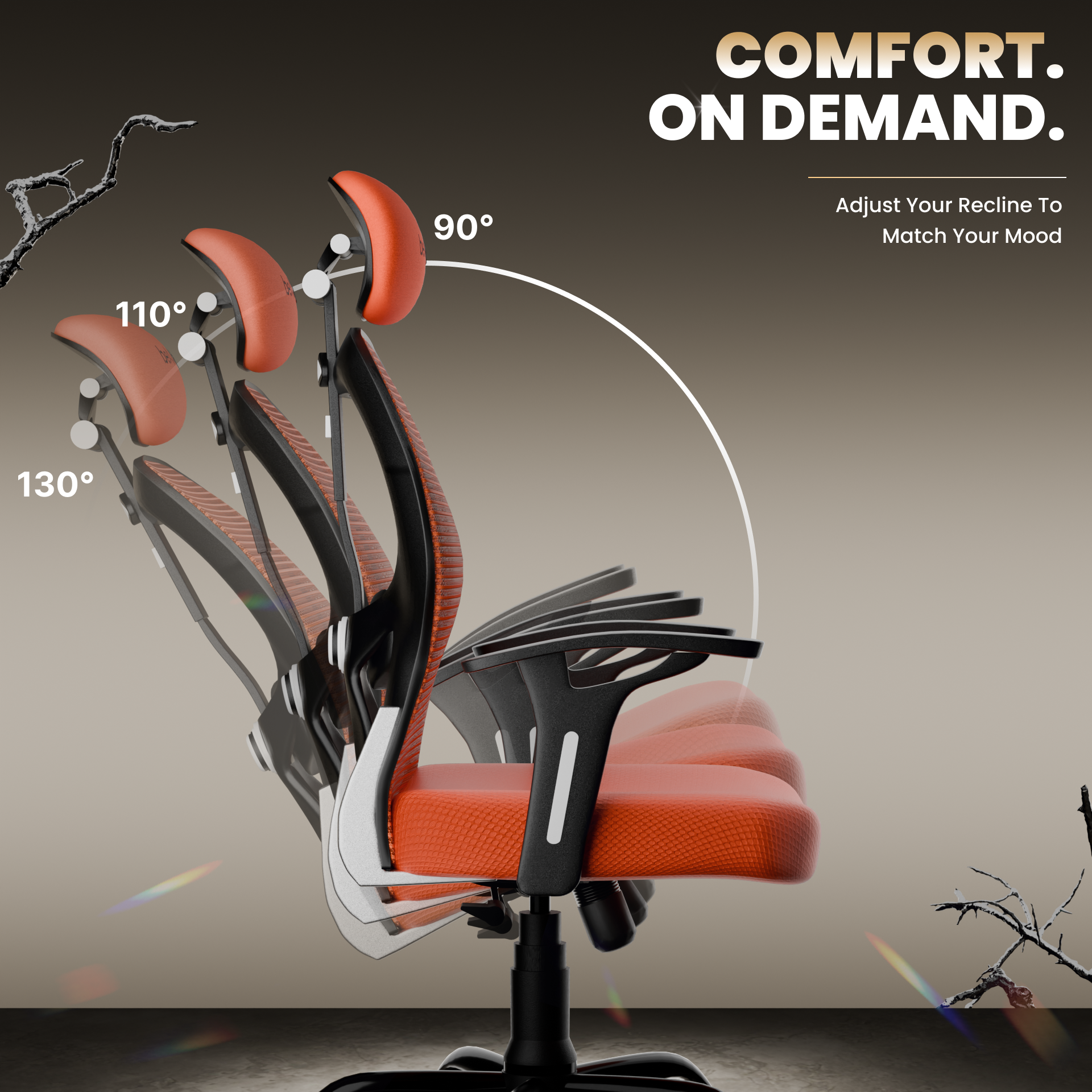 Leo Ergonomically Adjustable Executive High Back Mesh Home & Office Revolving Chair with 3 Years Warranty