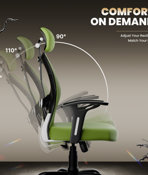 Leo Ergonomically Adjustable Executive High Back Mesh Home & Office Revolving Chair with 3 Years Warranty