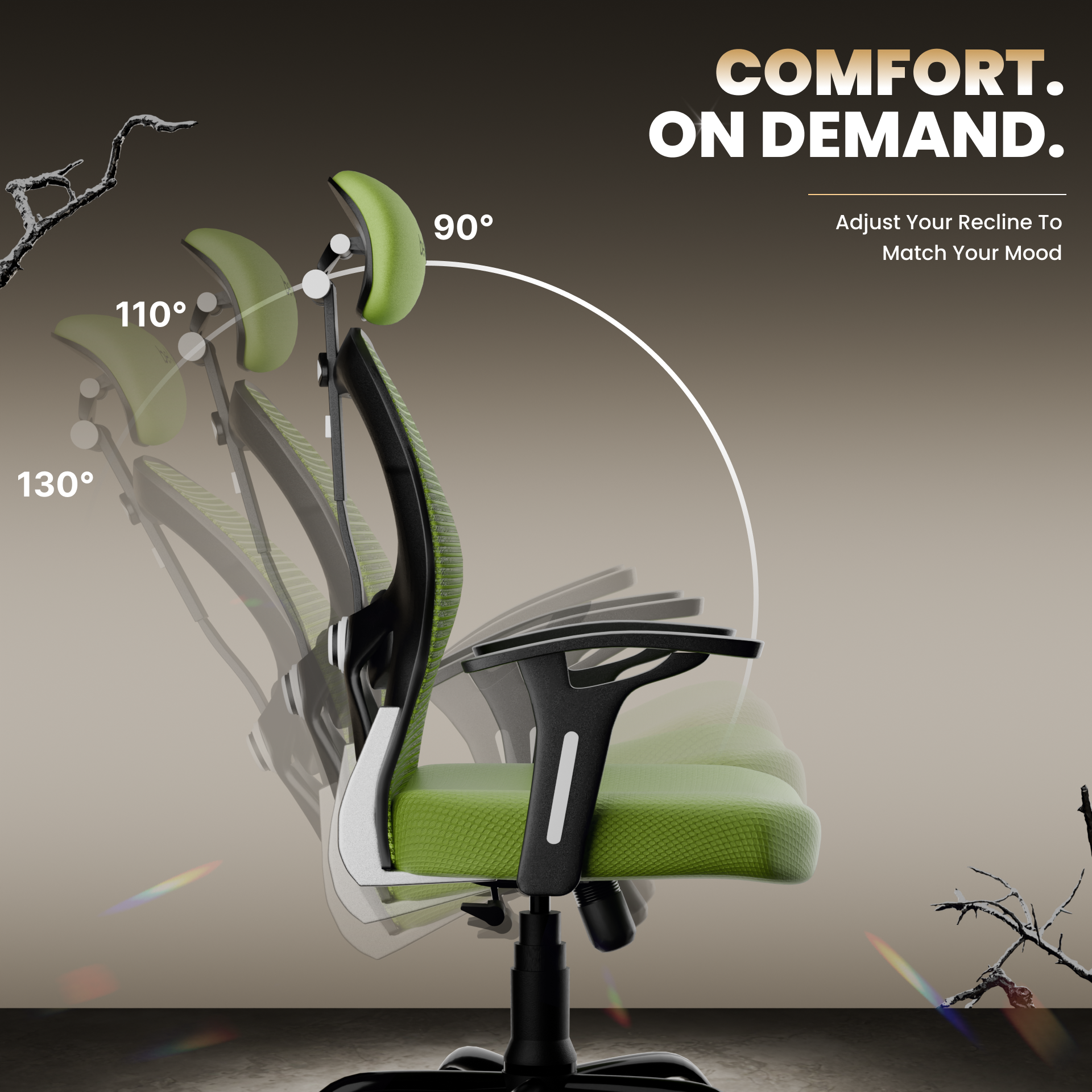 Leo Ergonomically Adjustable Executive High Back Mesh Home & Office Revolving Chair with 3 Years Warranty