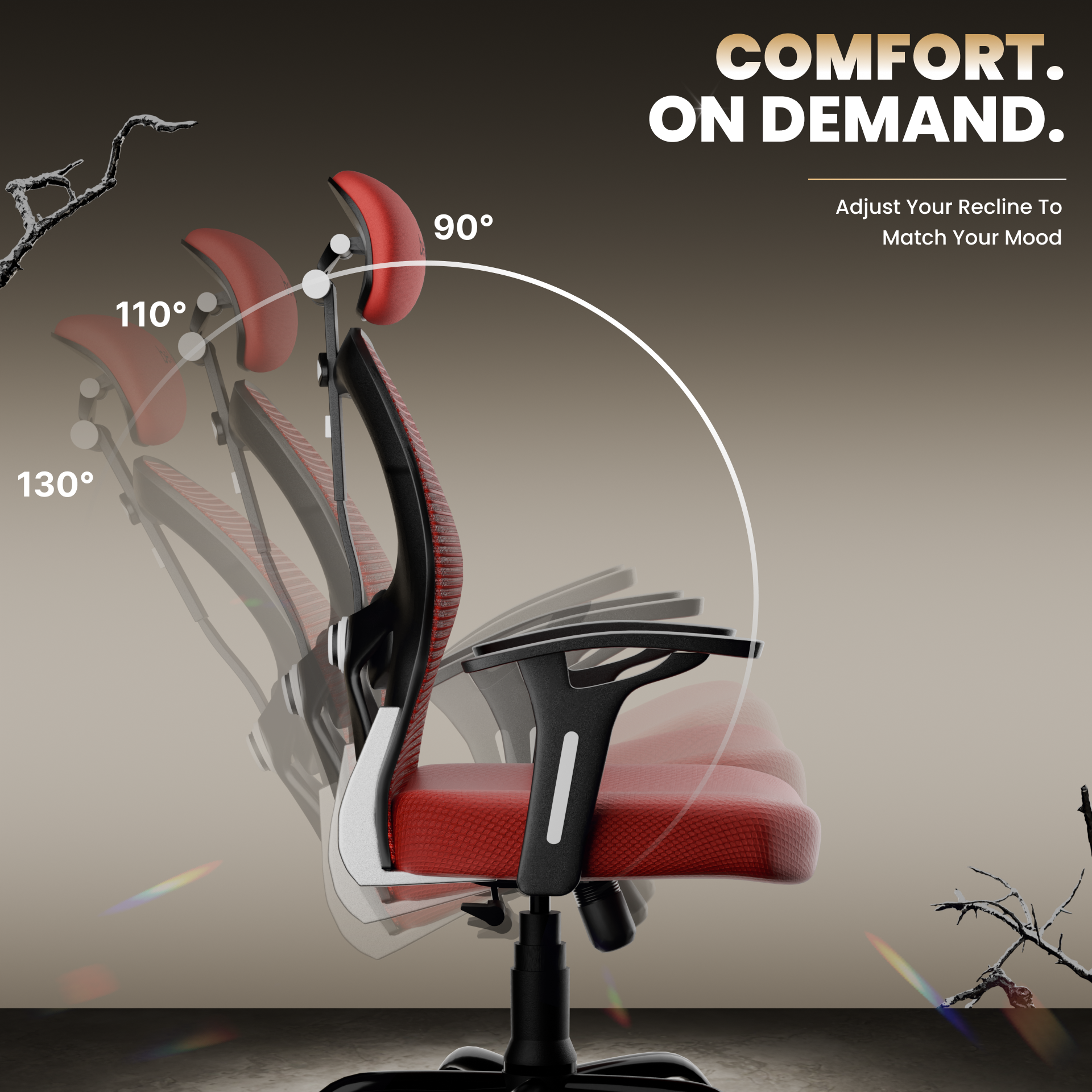 Leo Ergonomically Adjustable Executive High Back Mesh Home & Office Revolving Chair with 3 Years Warranty