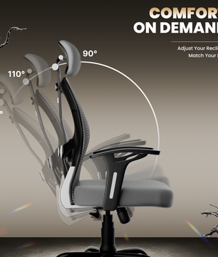 Leo Ergonomically Adjustable Executive High Back Mesh Home & Office Revolving Chair with 3 Years Warranty