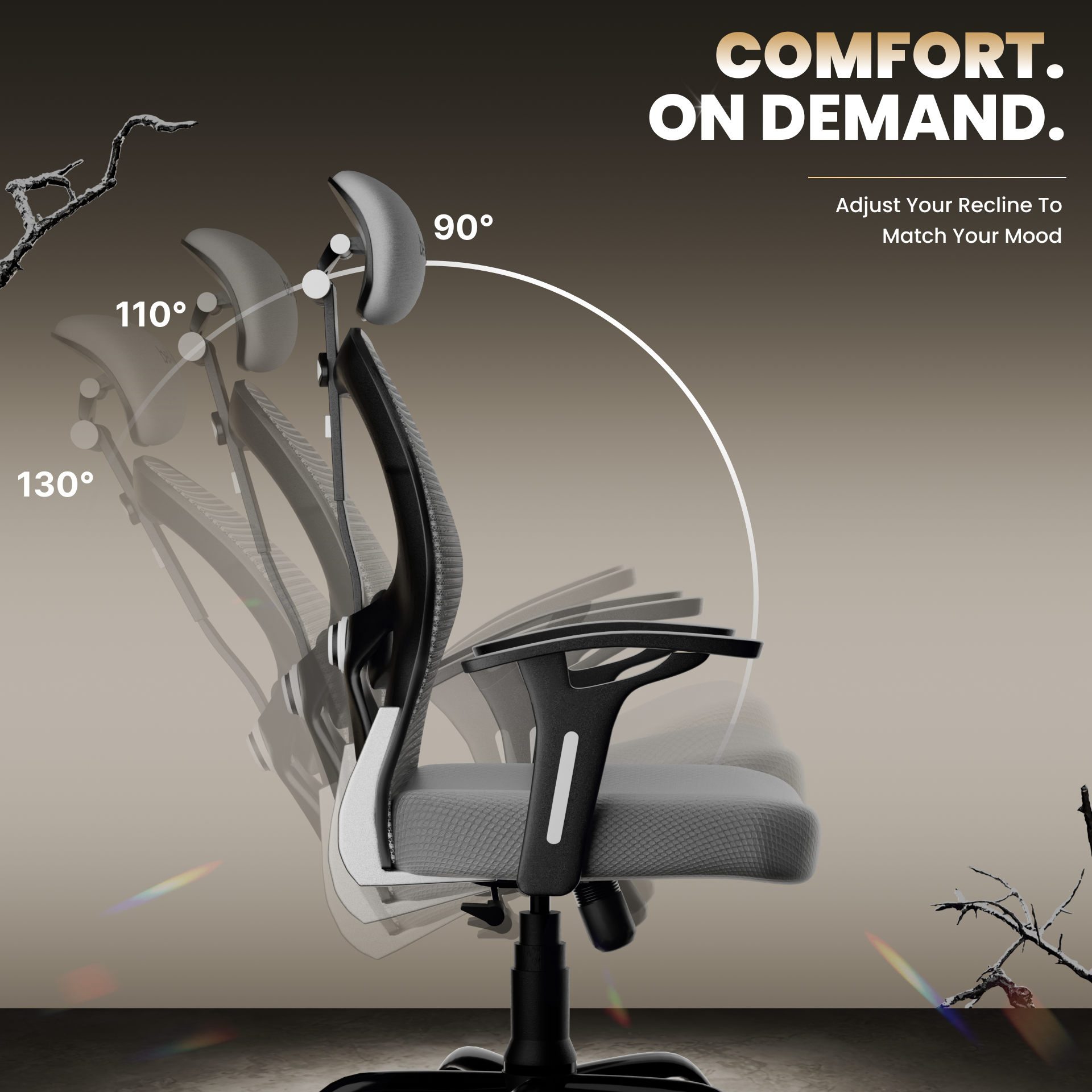 Leo Ergonomically Adjustable Executive High Back Mesh Home & Office Revolving Chair with 3 Years Warranty