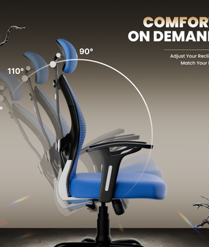 Leo Ergonomically Adjustable Executive High Back Mesh Home & Office Revolving Chair with 3 Years Warranty