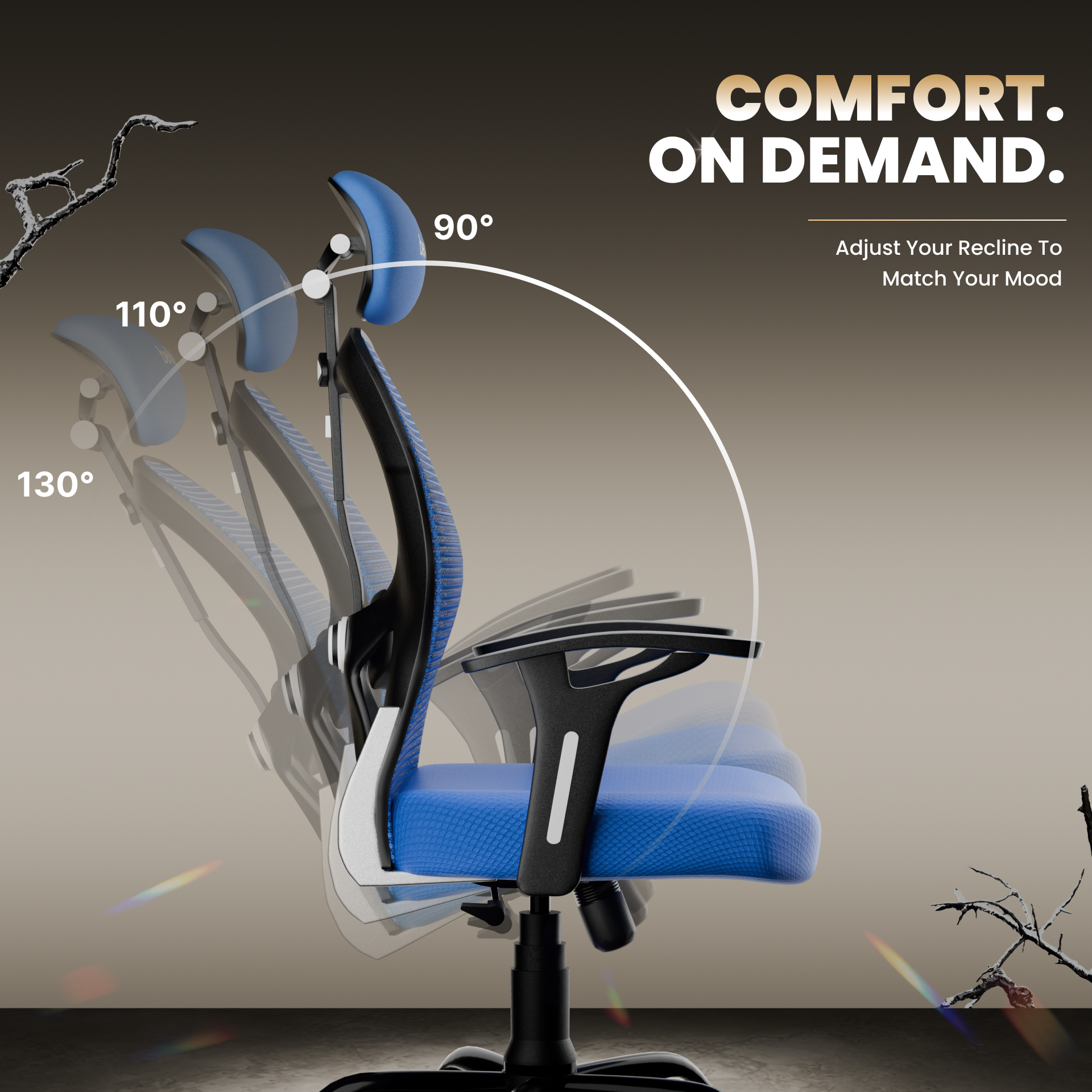 Leo Ergonomically Adjustable Executive High Back Mesh Home & Office Revolving Chair with 3 Years Warranty