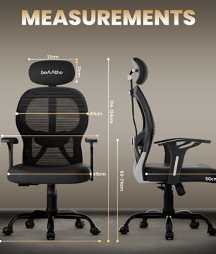 Leo Ergonomically Adjustable Executive High Back Mesh Home & Office Revolving Chair with 3 Years Warranty