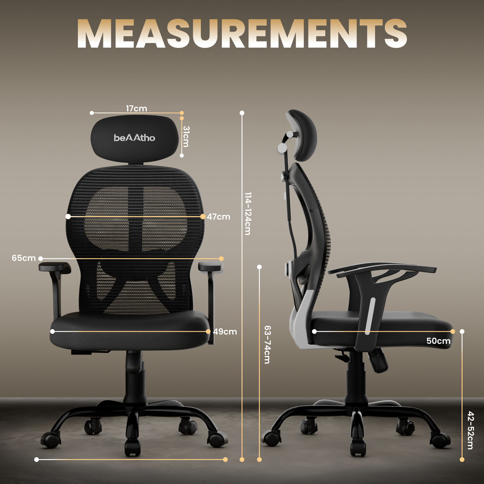 Leo Ergonomically Adjustable Executive High Back Mesh Home & Office Revolving Chair with 3 Years Warranty