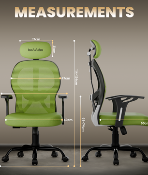 Leo Ergonomically Adjustable Executive High Back Mesh Home & Office Revolving Chair with 3 Years Warranty