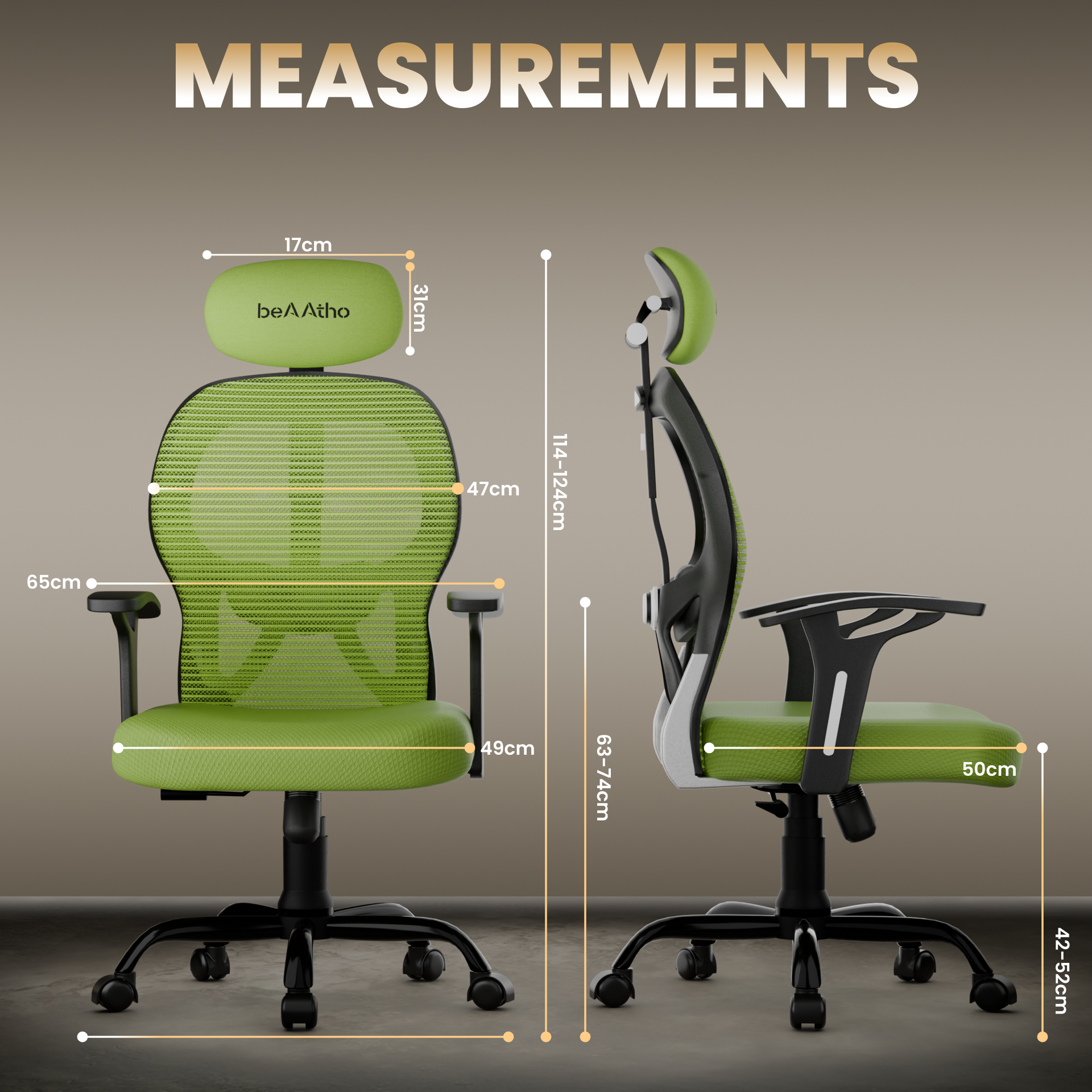 Leo Ergonomically Adjustable Executive High Back Mesh Home & Office Revolving Chair with 3 Years Warranty