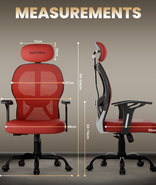 Leo Ergonomically Adjustable Executive High Back Mesh Home & Office Revolving Chair with 3 Years Warranty
