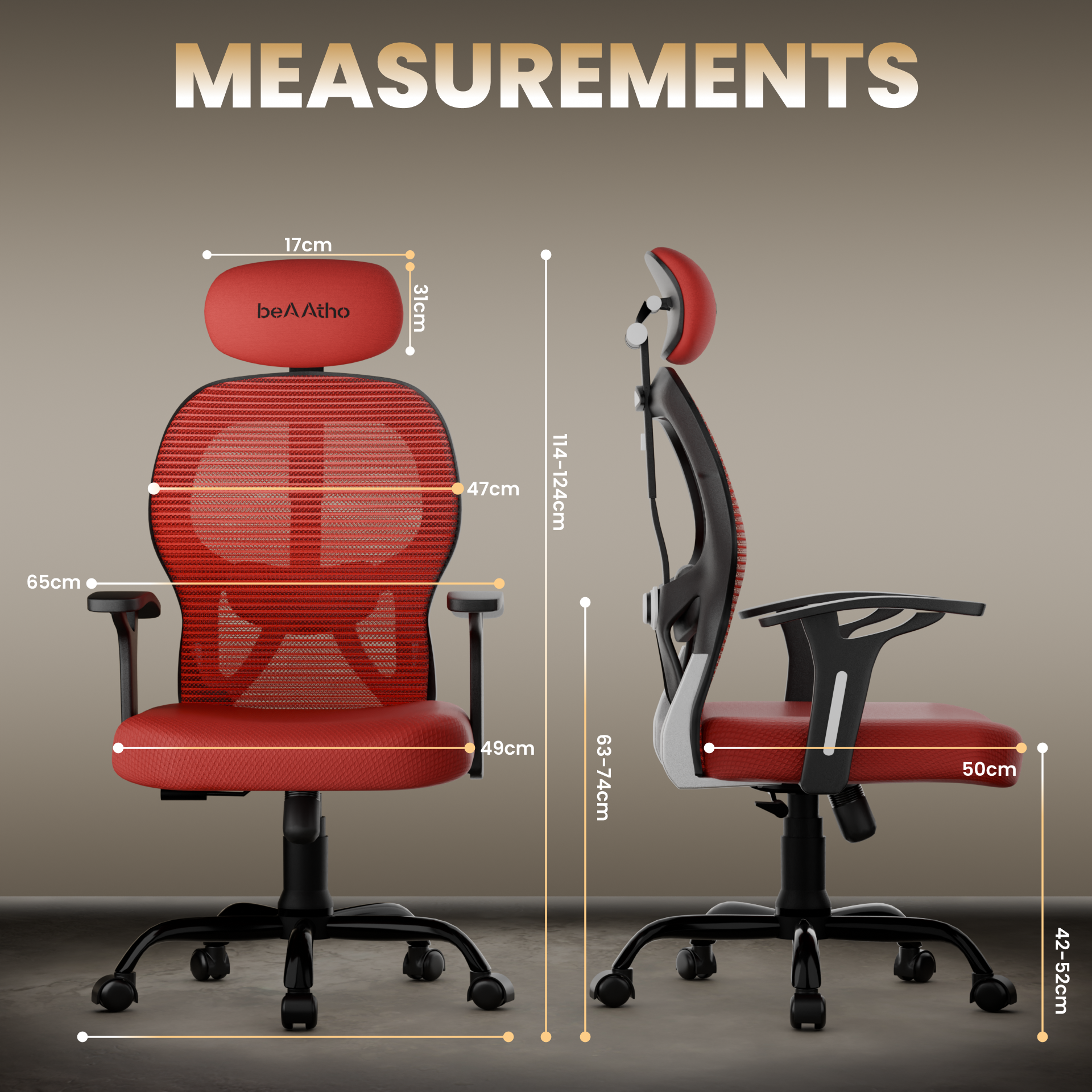 Leo Ergonomically Adjustable Executive High Back Mesh Home & Office Revolving Chair with 3 Years Warranty