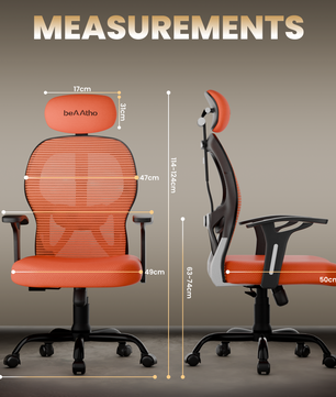 Leo Ergonomically Adjustable Executive High Back Mesh Home & Office Revolving Chair with 3 Years Warranty