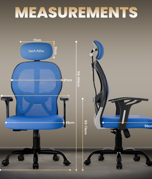 Leo Ergonomically Adjustable Executive High Back Mesh Home & Office Revolving Chair with 3 Years Warranty