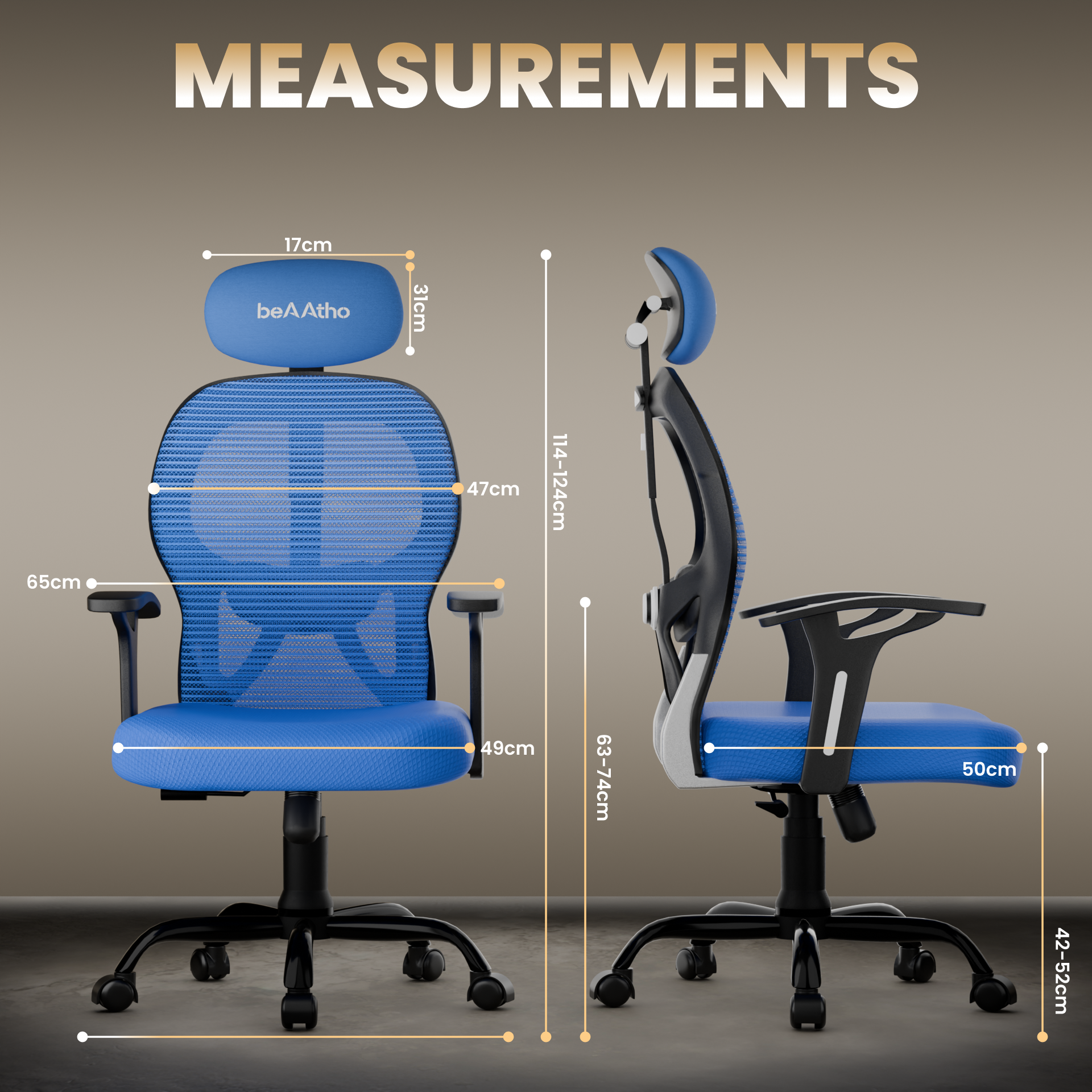 Leo Ergonomically Adjustable Executive High Back Mesh Home & Office Revolving Chair with 3 Years Warranty