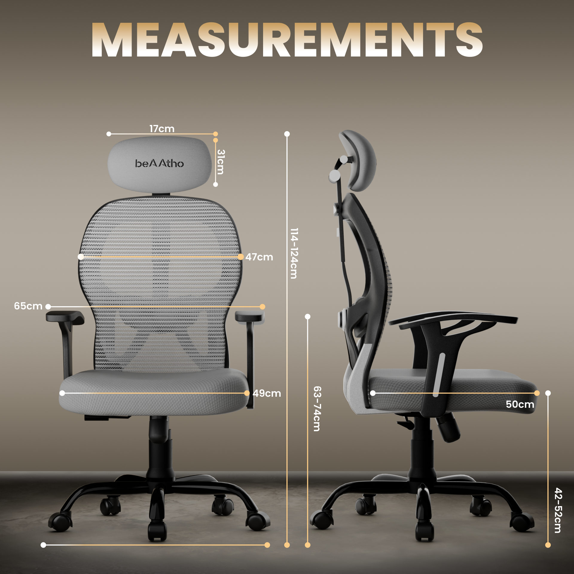 Leo Ergonomically Adjustable Executive High Back Mesh Home & Office Revolving Chair with 3 Years Warranty