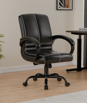 beAAtho® Aura Ergonomic Chair with Cushioned Seat & Backrest | Office & Visitor Chair