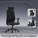 Dusk Ergonomic High Back Mesh Office Chair | Adjustable Lumbar Support, Adjustable Armrests,| Home Office Desk Chair, 3 Years Warranty