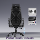 Dusk Ergonomic High Back Mesh Office Chair | Adjustable Lumbar Support, Adjustable Armrests,| Home Office Desk Chair, 3 Years Warranty