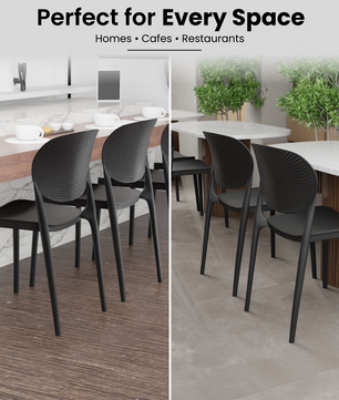beAAtho Flora Stackable Multipurpose Chair | Modern Accent Chair for Home, Dining, Kitchen, Cafe & Restaurants | Durable Polypropylene | 3-Year Warranty