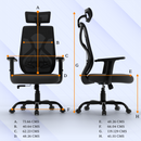 Dusk Ergonomic High Back Mesh Office Chair | Adjustable Lumbar Support, Adjustable Armrests,| Home Office Desk Chair, 3 Years Warranty