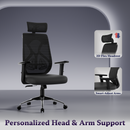 Dusk Ergonomic High Back Mesh Office Chair | Adjustable Lumbar Support, Adjustable Armrests,| Home Office Desk Chair, 3 Years Warranty