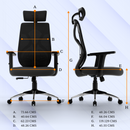 Dusk Ergonomic High Back Mesh Office Chair | Adjustable Lumbar Support, Adjustable Armrests,| Home Office Desk Chair, 3 Years Warranty
