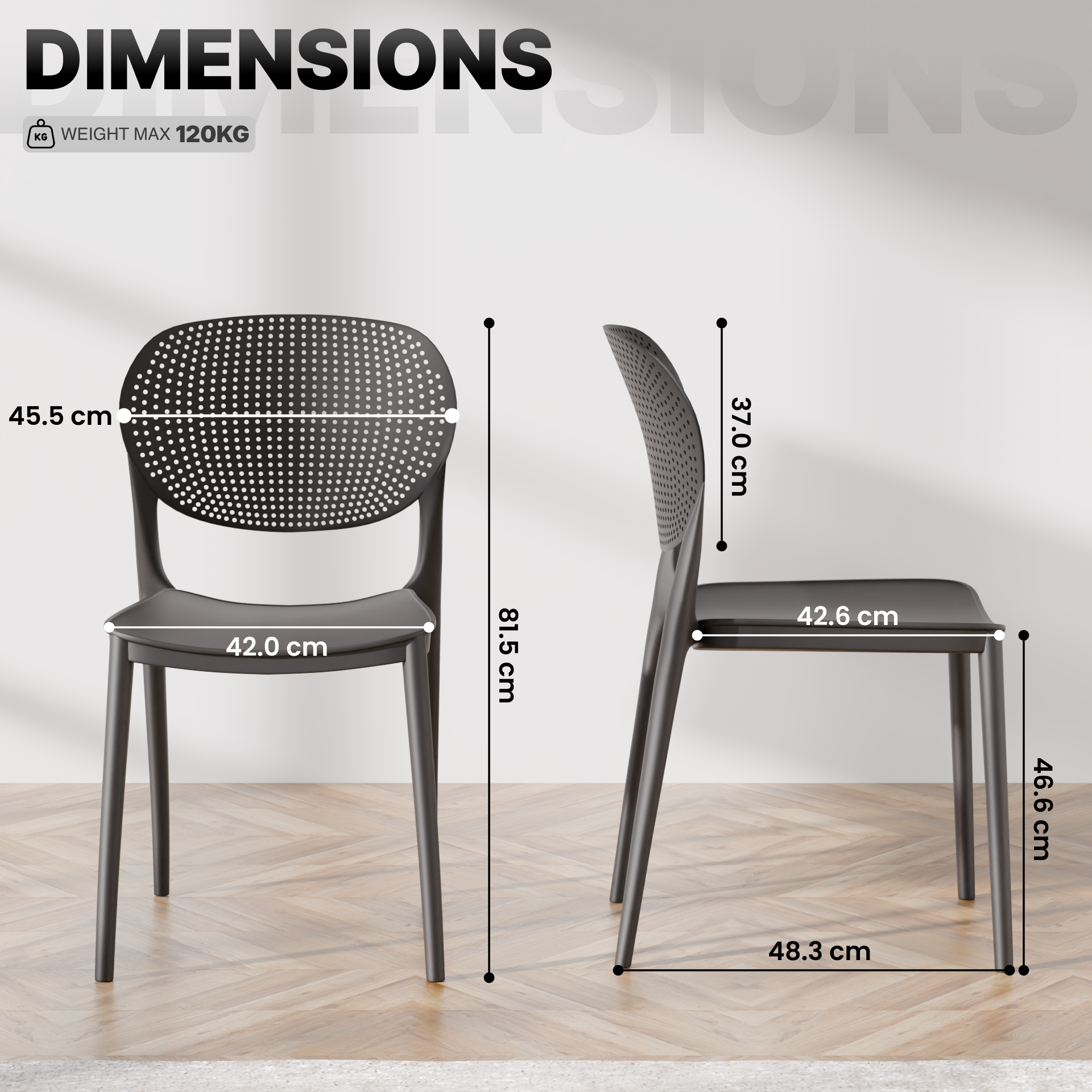 beAAtho Flora Stackable Multipurpose Chair | Modern Accent Chair for Home, Dining, Kitchen, Cafe & Restaurants | Durable Polypropylene | 3-Year Warranty