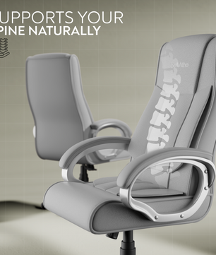 Berlin Orthopedic Boss Chair -3-Year Warranty | Breathable Executive Office Chair | Ergonomic High- Back Chair-Cushioned Seat & Armrests | Metal Base.