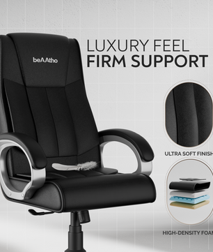Berlin Orthopedic Boss Chair -3-Year Warranty | Breathable Executive Office Chair | Ergonomic High- Back Chair-Cushioned Seat & Armrests | Metal Base.