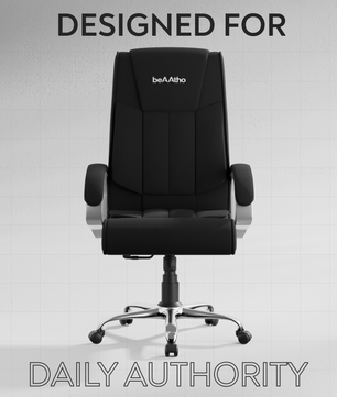 Berlin Orthopedic Boss Chair -3-Year Warranty | Breathable Executive Office Chair | Ergonomic High- Back Chair-Cushioned Seat & Armrests | Metal Base.