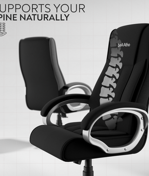 Berlin Orthopedic Boss Chair -3-Year Warranty | Breathable Executive Office Chair | Ergonomic High- Back Chair-Cushioned Seat & Armrests | Metal Base.