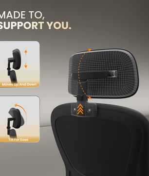 FurniVo Spark Ergonomic High Back Office Chair with 3D Adjustable Armrest, Adjustable Lumbar Support, Revolving Mesh Chair - Home & Office